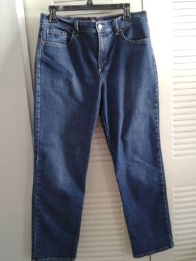 Gloria Vanderbilt Dark Blue Denim Jeans with Copper Button
